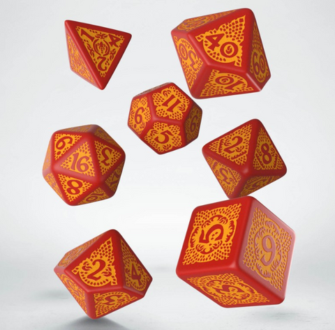 Dragon Slayer Red & Orange Dice Set
