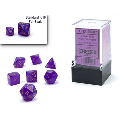 LUMINARY ROYAL PURPLE w/GOLD - 7-Die Mini-hedral Set