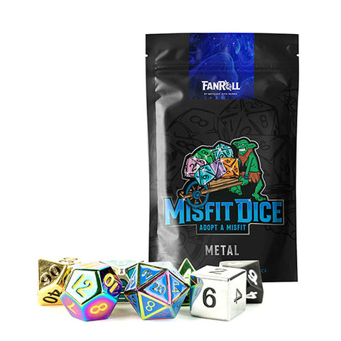 Mystery Misfit Metal Polyhedral Dice Set
