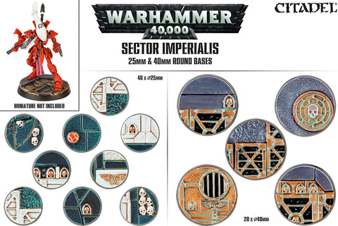 SECTOR IMPERIALIS: 25mm & 40mm ROUND BASES