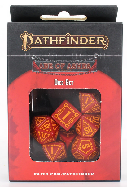 Q-Workshop Pathfinder Age Of Ashes Würfel-Set (7 Stück) – Offizielles RPG Zubehör Für Pen & Paper