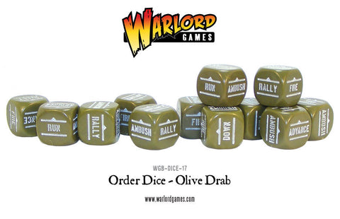 Bolt Action: Orders Dice pack - Olive Drab