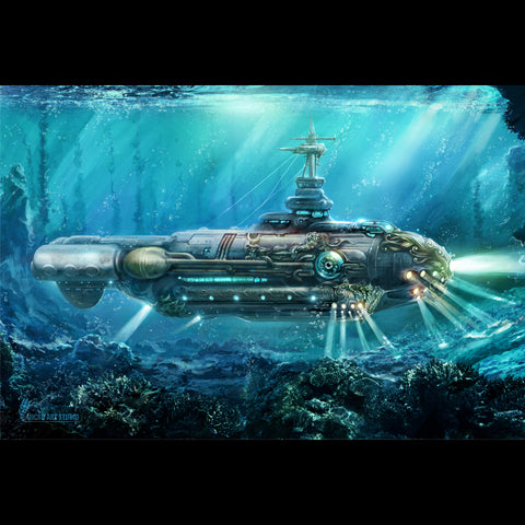 SUBMARINE - Card Game Mat - 60x40cm