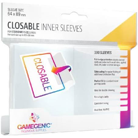 Closable Inner Sleeves: Clear (100ct) of