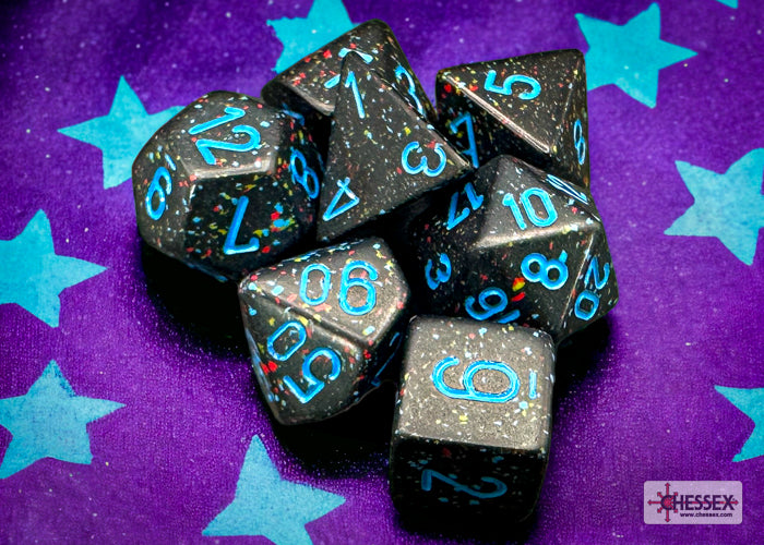 Blue Stars - Speckled 7-Die Set