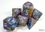FESTIVE CAROUSEL w/WHITE  - 7-Die Gemini Dice Set