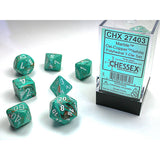 MARBLE OXI-COPPER w/WHITE - 7-Die Gemini Dice Set