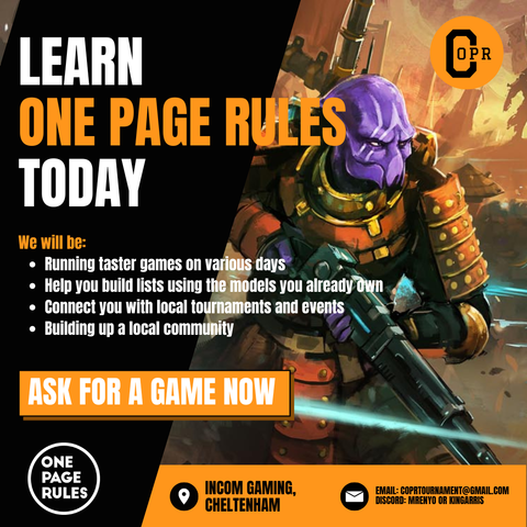 Learn to play OPR (One Page Rules)