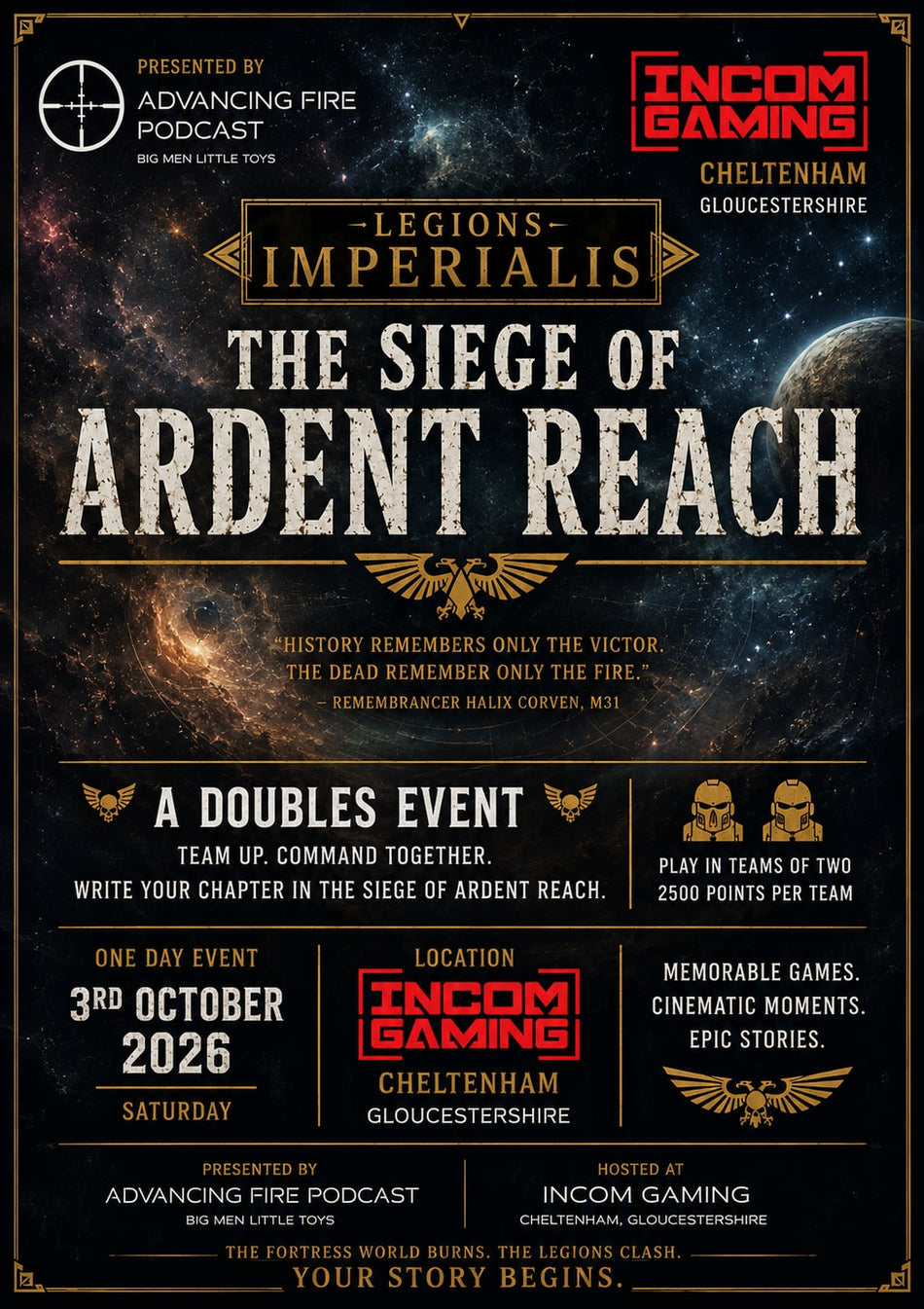 The Siege of Ardent Reach - A LEGIONS IMPERIALIS Doubles Event
