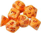 SUNBURST w/RED - 7-Die Gemini Dice Set