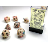 FESTIVE CIRCUS w/BLACK 7-Die Gemini Dice Set