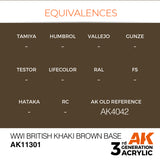 AK11301 - WWI BRITISH KHAKI BROWN BASE