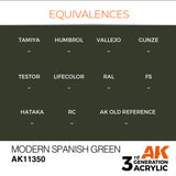 AK11350 - MODERN SPANISH GREEN