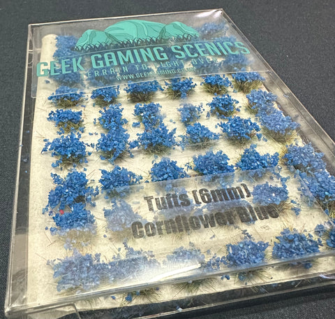 Cornflower Blue - 6mm Self Adhesive Static Grass Tufts x 100