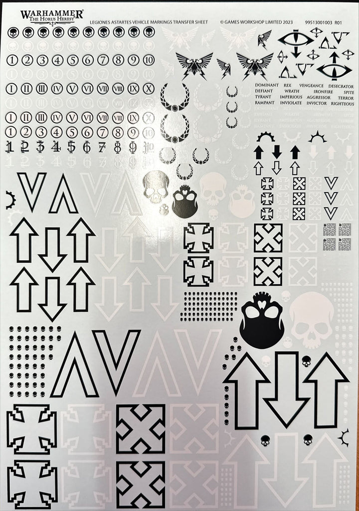 LEGIONES ASTARTES TRANSFER SHEETS – Incom Gaming