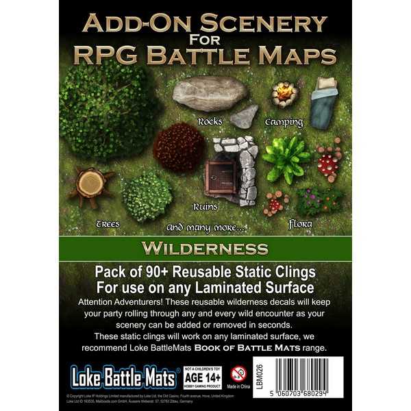 Scenery Add-Ons for RPG Battle Mats (Pack of 5 A4 sheets)