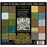 THE TERRAIN SET: Set of 2 Battle Map Books with Scenery Stickers
