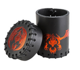 Flying Dragon Black & red Leather Dice Cup