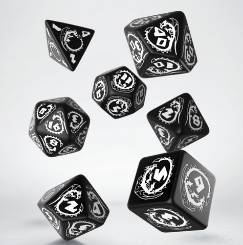 Dragons Black & white Dice Set (7)