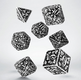 Forest 3D White & black Dice Set (7)