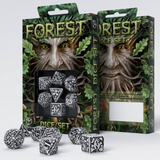 Forest 3D White & black Dice Set (7)