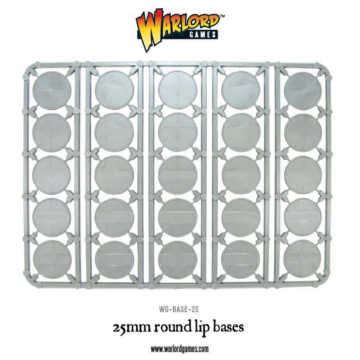 25mm round lip bases sprue