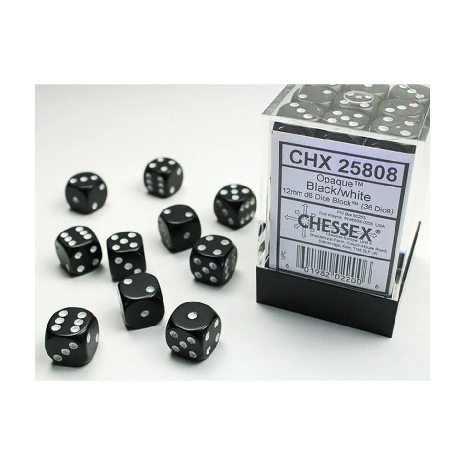 Chessex - Opaque 12mm D6 Dice Block