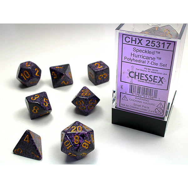 Brush Polyhedral 7 Dice Set - Hurricane