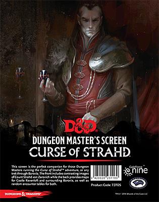 CURSE OF STRAHD - DM Screen