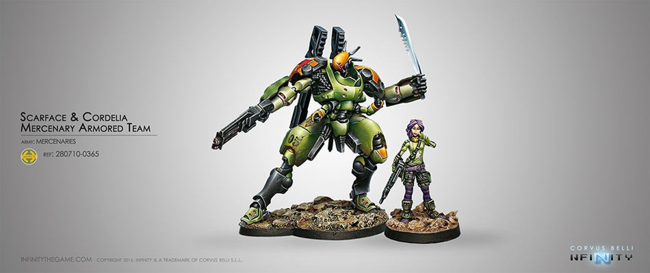 Scarface & Cordelia. Armored Mercenary Team