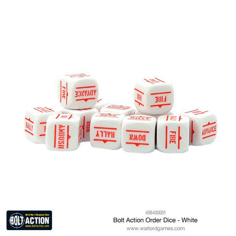 Bolt Action: Orders Dice pack - White