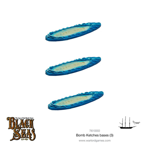 BLACK SEAS - Bomb Ketch Sea Bases x3