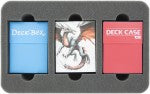 HALF-SIZE foam tray for CARD GAME decks in deck boxes/cases