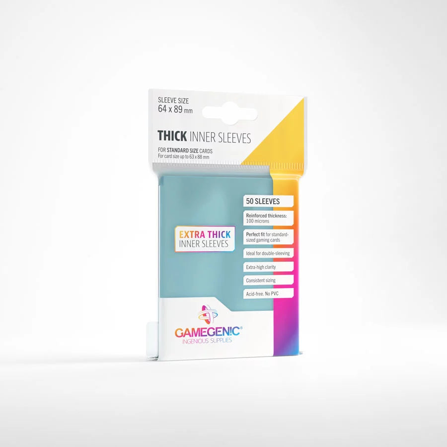 Thick Inner Card Sleeves: Clear (50ct)