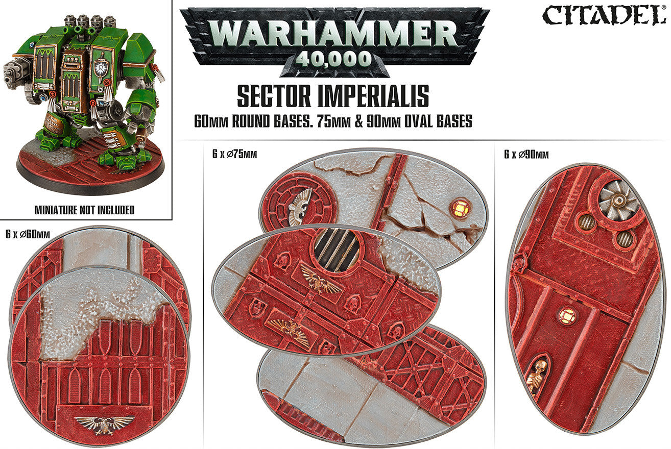 SECTOR IMPERIALIS: 60mm ROUND + 75mm/90mm OVAL BASES – Incom