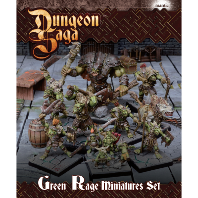Dungeon Saga: Green Rage Miniatures Set