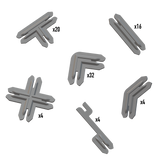 Plastic Terrain Clips - Grey