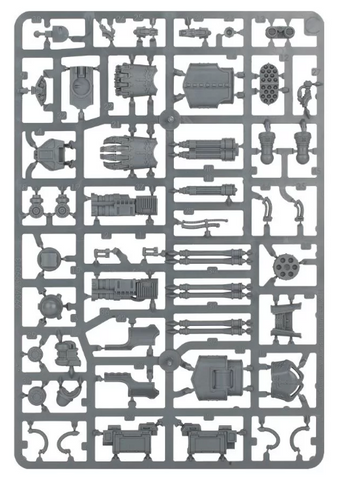 Reaver Titan Weapons: Gatling Blaster, Power Fist, Laser Blaster and Apocalypse Missile Launcher