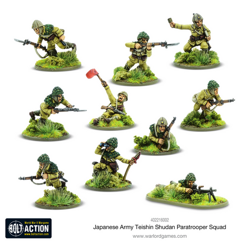 Japanese Army Teishin Shudan Paratrooper squad