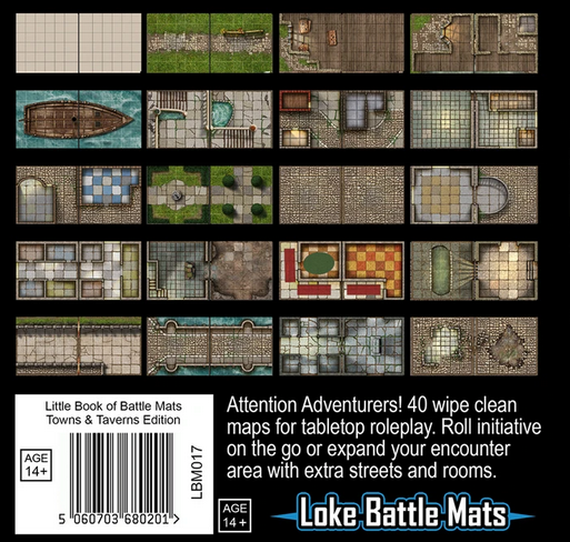 Little Book of Battle Mats - Towns & Taverns Edition (6x6")
