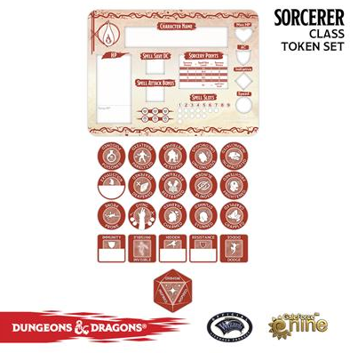 Sorcerer Token Set (Player Board & 22 tokens)