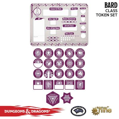 Bard Token Set (Player Board & 23 tokens)