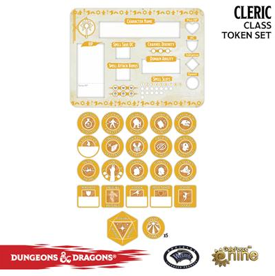 Cleric Token Set (Player Board & 27 tokens)