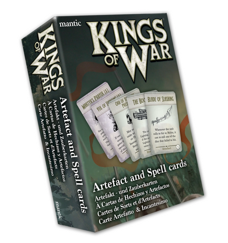 Kings of War Artefact and Spell Cards