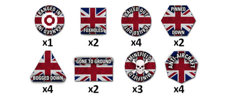 Team Yankee British Token Set