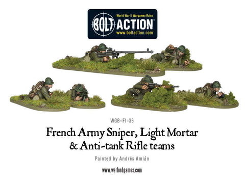 FRENCH Army: Sniper, Light Mortar & AT Rifle Teams