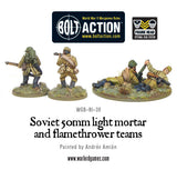 Soviet Army 50mm light mortar and Flamethrower teams