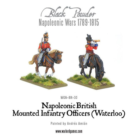 Mounted Napoleonic British Infantry Officers (Waterloo campaign)