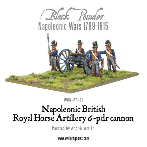 Napoleonic British Horse Artillery 6-pdr Cannon