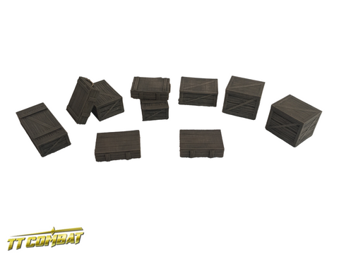 Wooden Crates Set